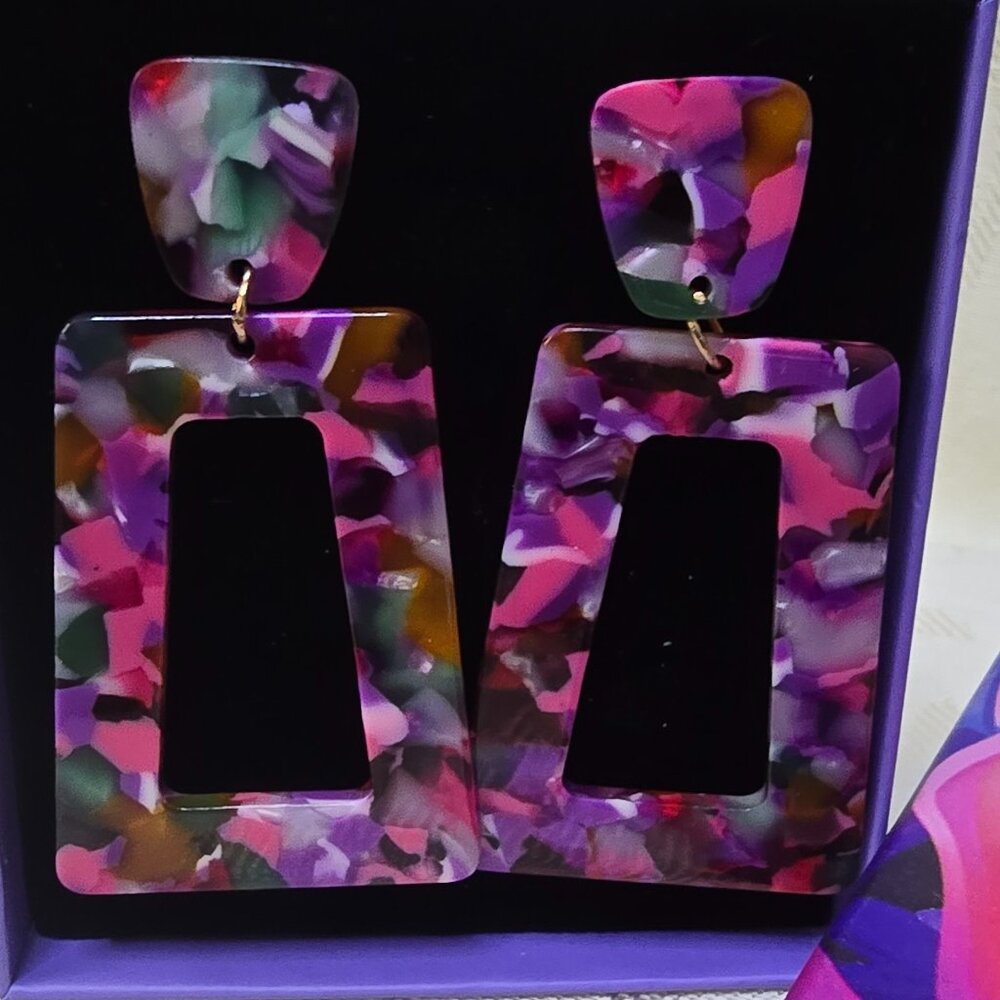 Color Street Acryllic Earrings